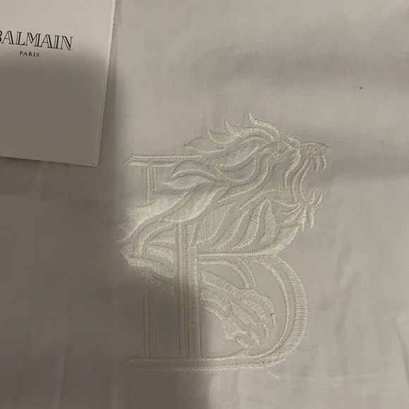 Balmain White Shirt With Logo Sz 42/XL - Picture 4 of 15